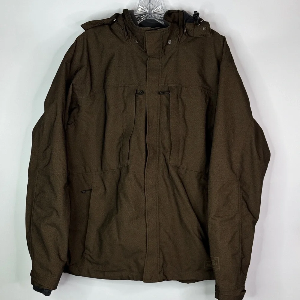 REI E1 Brown Rain Windbreak Jacket Size Large